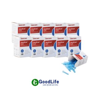 เข็มเจาะเลือด SET 10 กล่อง 500 ชิ้น สำหรับเครื่องตรวจน้ำตาล Sinocare Sinodraw Soft Twist Lancet (1 กล่องบรรจุ 50 ชิ้น)