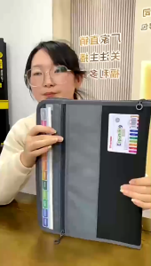 Mkmall Multilayer 13 Grid A4 Paper Folder File Simple Multi Layer Classification Folder Office Document Storage File Bag