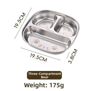 Besee | Non-Slip Sectioned Stainless Steel Baby Plate
