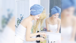 Thebest Hair Turban Quick Dry Hair Cap Hair Towel Head Wrap Shower Cap Bath Towel Random color