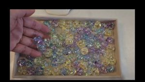 Transparent 3D Acrylic Jewelry Beads in Purple Yellow Blue for DIY Accessories