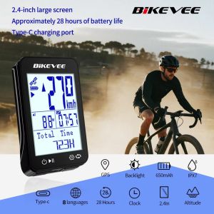 Newest Wireless Outdoor Riding Bike Computer 8 Languages Bicycle Computer Speedometer Odometer Rate Stopwatch Tracker