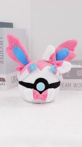 Takara Tomy | Poke Ball Plush Doll Pokemon Master Ultra Great Ball Butterfly Sylveon Stuffed Doll 10-12CM ACG Game Merchandise Souvenirs Gifts