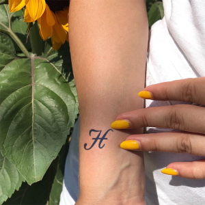 Gattoo [Initial Letter Series] Two-Week Non-Reflective Advanced Inkbox Tattoo Sticker