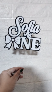 Personalized/Customized COQUETTE/BOW CAKE TOPPER (2 LAYERS/COLORS)