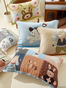 Khăn Trải Giường Cotton Dày Mới Màu Trắng Tinh Khiết in Hình Hoạt Hình Dễ Thương Dùng Cho Trẻ Em Và Người Lớn Tại Ký Túc Xá