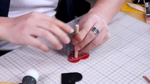Transparan Kulit Huruf Rush Movable Letter Hand Knock Leather Seal Non-Tembaga Cetakan Kulit DIY Hand Tools