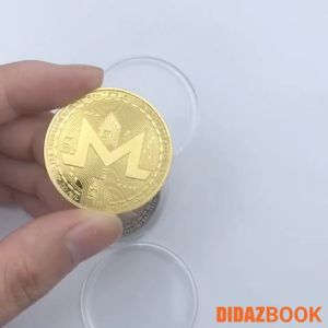 Đồng Xu Monero XMR Bitcoin mạ vàng bạc 24k làm đồ lưu niệmtrang trísưu tầm quà tặng khách hàng hội nhóm XMR01