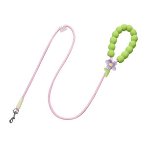 BORORO Pet Leash Floral Design Comfort Foam Handle Alloy Lock Lightweight Polyester Rope for Dogs