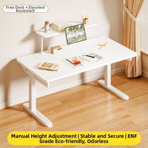 QINGJIE | Adjustable White Study Desk Set