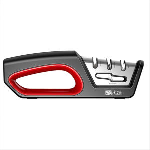 4-in-1 Knife & Scissors Sharpener Professional Tool to Restore & Polish Blades Ergonomic Non-Slip Grip Kitchen Sharpening Kit