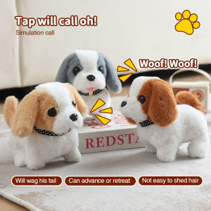 Realistic Plush Simulation Smart Dog Children Toy Electric Plush Simulation Teddy Corgi Dog Toddler Christmas Gift