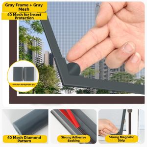 WEIZESEN | Magnetic Anti-mosquito Invisible Customizable Screen Window Mesh