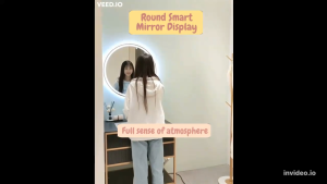 Zivon 3 In1 Bathroom Mirror Tri-color Dimming Light Wall Decor Makeup Mirror Smart Round Hotel Mirror With Lights Frameless Wall Mounted 40cm 50cm 60cm 70cm