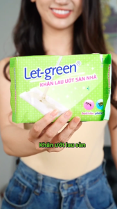 Khăn Giấy Ướt Lau Sàn Nhà LET-GREEN Kháng khuẩn Đuổi Kiến Phòng Mạt 12 Tờ/Bao