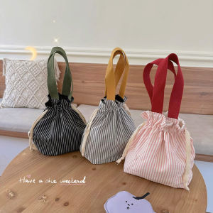 Drawstring Pull String Buggy Bag Closed Handbag Portable and Cute Water Cup Bag Fashion out Sundries Womens Makeup Pouch