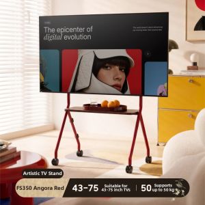 Brateck | Adjustable Rolling TV Stand 37-86 inches