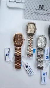 Jam Tangan Wanita Seven Minute 725 Analog Original Rantai Stainless Steel Anti Karat Dan Air