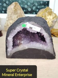 Natural Brazil Amethyst Cave Ornament - Decorative home accessory - Indoor lighting decor - Super Crystal Mineral Enterprise