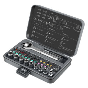 deli | 2026 New Ratchet Screwdriver Set Magnetic Wrench Semi-automatic Multi-purpose Sleeve Toolbox Bicycle Repair Tools DIY Tools Kit