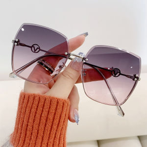 JN IMPRESSION New Frameless Sunglasses for Women Outdoor Sunshade Anti-ultraviolet Fashion Sunglasses