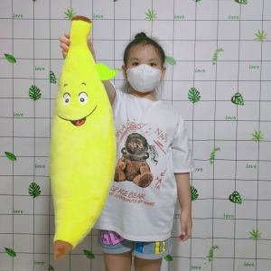 GỐI ÔM NGỦ CHO BÉ SƠ SINH HÌNH QUẢ CHUỐI DỄ THƯƠNG VẢI NHUNG MỀM MỊN 100% GÒN AN TOÀN CHO BÉ