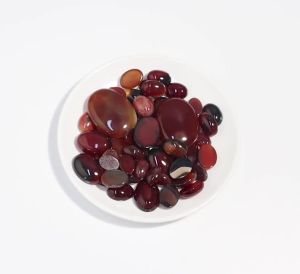 2-10pcs Deep Red Agate Natural Stone Cabochon Oval Flatback Cabochon Loose Beads For Jewelry Making DIY Necklace Ring Findings