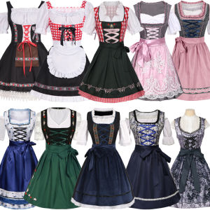 Halloween Carnival Costume German Munich Traditional Beer Festival Clothing and Dress Bavarian Maid Cosplay Clothes