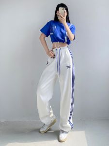 สไตล์แจ๊ส ผู้หญิง Dancewear เอว-Cinched Street Dance ชุดเชียร์ลีดเดอร์ยิมนาสติกเครื่องแต่งกาย ผ้าฝ้าย Blend