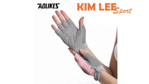 Găng tay tập gym Aolikes hở ngón cao cấp tập gym tập yoga AL - 119