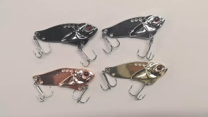 LUCKYMAN 5cm 10.8G Umpan Pancing Logam VIB Payet Emas dan Perak Ikan Umpan Keras Bass Getaran Umpan Crankbait