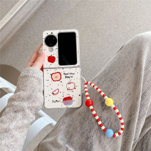 White Leather Pattern Dyeing Apple Compatible OPPO Find N3 Flip Phone Case Foldable Screen Oppo Popular Shell N2 Flip Small Flip Cover Anti-Fall Xiaomi Mixflip Protective Case Electroplating Sheepskin