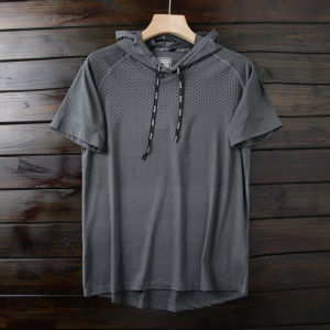 Bắc Âu Đặt Hàng Thể Thao Chuyên Nghiệp Loại Thấm Hút Mồ Hôi Nam Có Mũ Áo Thun Nữ Tay Ngắn Mùa Hè Cổ Chất Lỏng