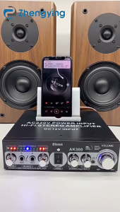 เครื่องขยายเสียง เครื่องขยายเสียงบ้าน บลูทูธในตัว Ak-300 แอมป์ขยายเสียง สเตอริโอHIFIไร้สายบลูทู ธ วิทยุFMamplifer รองรับ USB