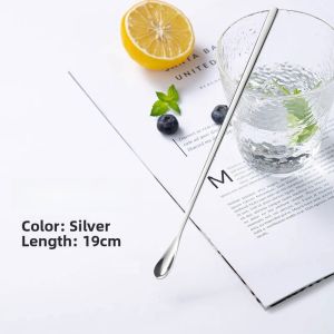 Long Handle 304 Stainless Steel Coffee Spoon Baby Milk Stirring Stick European Style Home Use Powdered Milk Stirring Stick