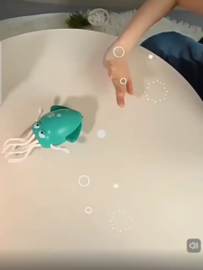 KTPH No.158-31c Dancing Music Lighting Induction Battery Operated Version Squid Robot