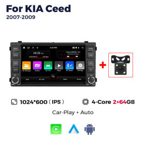For Kia Ceed 2007 2008 2009 Carpay Touch Screen Car Radio Stereo Android Auto Multimedia Video Player GPS Navigation WIFI Audio