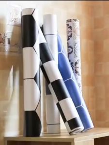 0.61*2M Lantai Kamar Mandi Stiker Tahan Air PVC Pola Anti Selip Tahan Aus