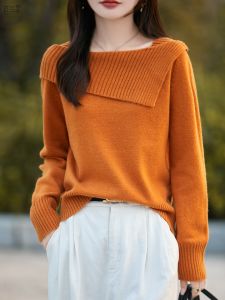 BALANYANG | Áo Sweater Xám Elegante Off-Shoulder