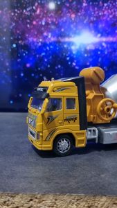 Diecast Miniatur Mainan Mobil Truk Molen Mixer Besi Pull back Bersuara