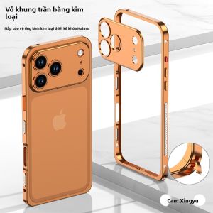 BOSKJUE | iPhone Air Protective Frame Case with Metal Frame Lens Ring Heat Dissipation Ultra Thin Ventilated Design