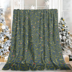 Beast Kingdom | Chăn Flannel Màu Xanh Lá Cây Ô Liu Mềm Mại Ấm Áp Êm Ái Kiểu Dáng Hiện Đại Dùng Cho Ghế Sofa Giường Ghế Dài Trang Trí Nhà Cửa Quà Tặng Người Lớn