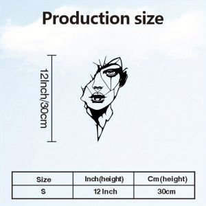 CIFbuy | CIFBUY Iron Wall Art Vintage Woman Face Metal Sculpture Minimalist Decor Sign For Home Indoor Outdoor Yard