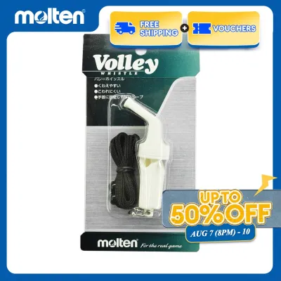 Molten WVW Referee Whistle for Volleyball with Strap and 2 Adjustment Rings(White)