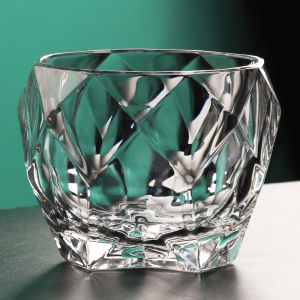 High Quality Crystal Glass Whiskey Cup Luxury Hard Liquor Beer Cup Elegant Design Chinese Style Pure Color Large Capacity