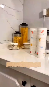 Tisu Gulung Roll Isi 50 Lembar Tisu Dapur Lazy Wipes Tissue Roll Gulung Dapur Penyerap Minyak Multifungsi Bisa Di Cuci-Motif