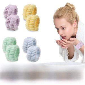 Coralline Fleece Sport Hairband Washing Face Waterproof Pure Color Absorbent Womens Set Bathroom Accessories Hair Tie Wristband