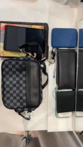 Túi đeo Nam nữ da ipad caro ngang bảng lớn cao cấp From châu âu Shalla