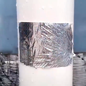 YLK Waterproofing Tape Butyl Rubber Aluminium Foil Tape for Roof Pipe Repair | Pita Kalis Air Pembaikan Paip Atap Anti-Leak Aluminum Foil Tape - High-Strength Butyl Adhesive Tape for Roof Leak Repair