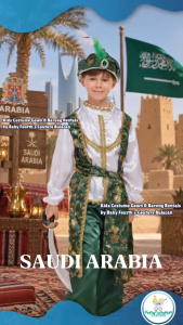 Baby Fourths Couture United Nation Saudi Arabia/Arabian Warrior Terno for Kids National Attire for UN Events for Kids